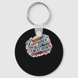 Everyone Is Welcome Sticker Key Ring