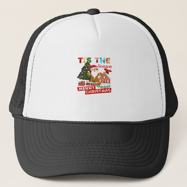 Everyone Loves A At Christmas Christmas Santas Com Trucker Hat (Front)