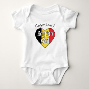 Everyone Loves A Belgian Girl Baby Bodysuit