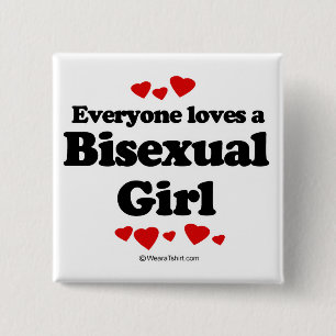Everyone loves a bisexual boy 15 cm square badge