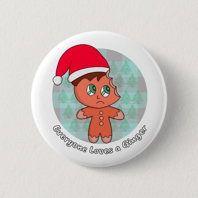 Everyone Loves A Ginger 6 Cm Round Badge (Front)