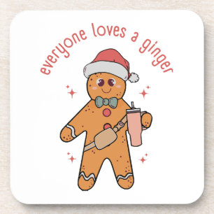 Everyone Loves A Ginger - Funny Christmas Coaster