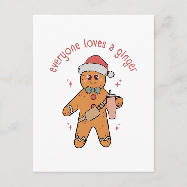 Everyone Loves A Ginger - Funny Christmas Enclosure Card (Front)