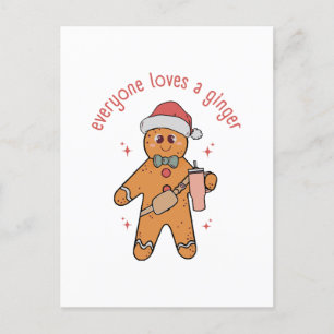 Everyone Loves A Ginger - Funny Christmas Postcard
