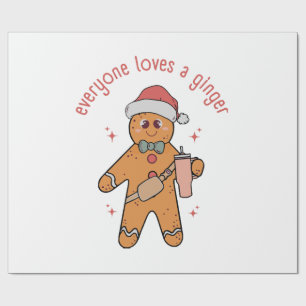 Everyone Loves A Ginger - Funny Christmas Wrapping Paper