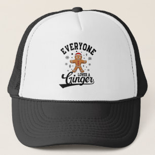 Everyone Loves A Ginger, Gingerbread Santa Xmas Trucker Hat