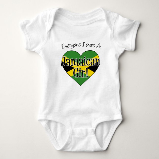Everyone Loves A Jamaican Girl Baby Bodysuit (Front)