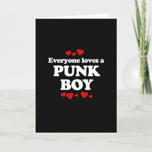 Everyone Loves a Punk Boy T-shirt Holiday Card