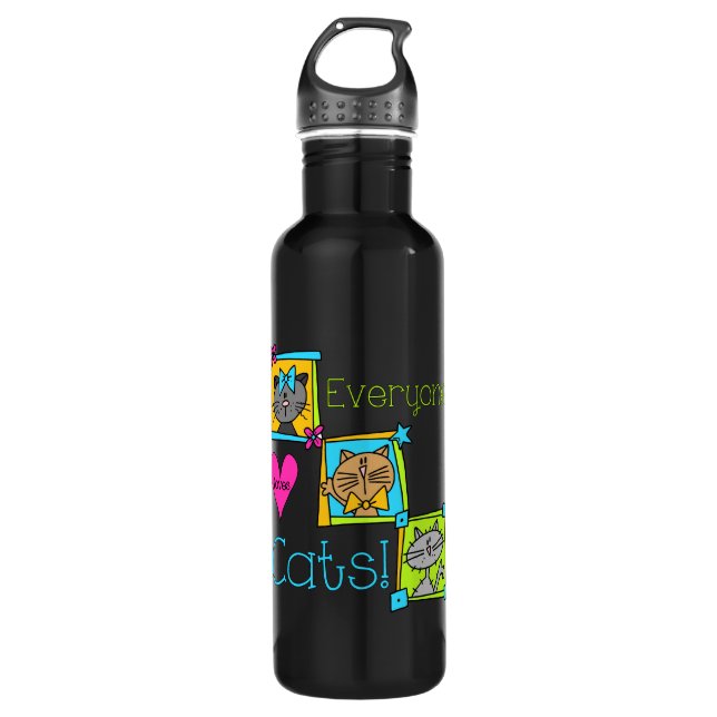 Everyone Loves Cats 710 Ml Water Bottle (Front)