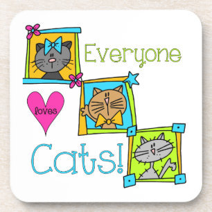 Everyone Loves Cats Coaster