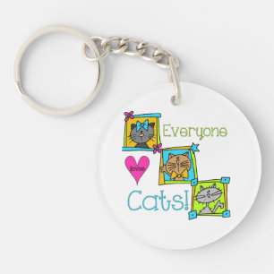 Everyone Loves Cats Key Ring