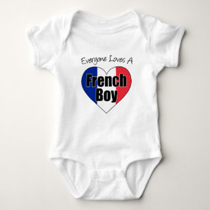 Everyone Loves French Boy Baby Bodysuit