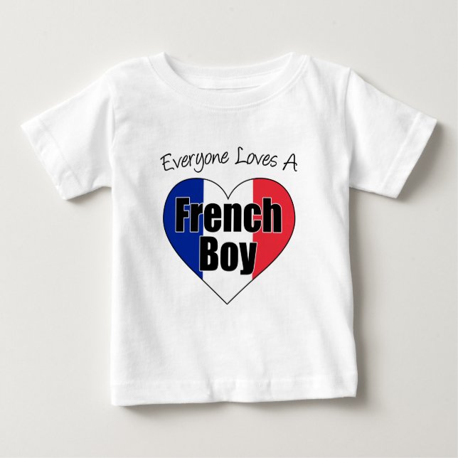 Everyone Loves French Boy Baby T-Shirt (Front)