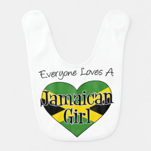 Everyone Loves Jamaican Girl bib