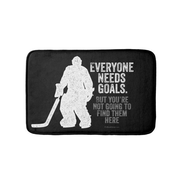 Everyone Needs Goals (Hockey) Bath Mat (Front)