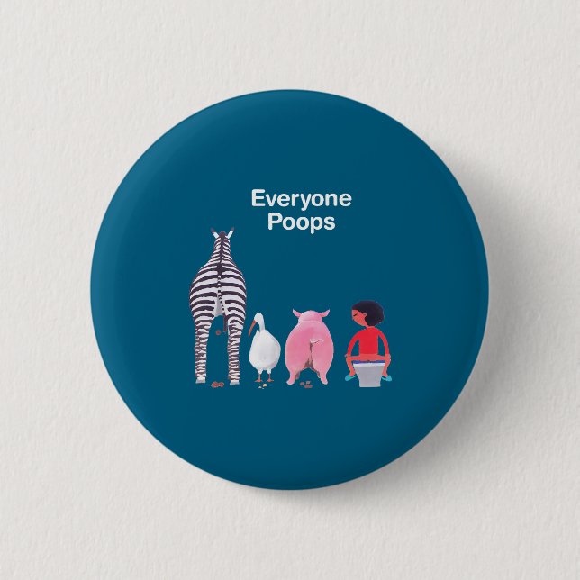 Everyone Ops Funny Zebra G Toilet Humor  6 Cm Round Badge (Front)