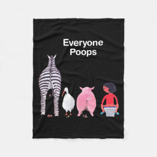 Everyone Ops Funny Zebra G Toilet Humor  Fleece Blanket