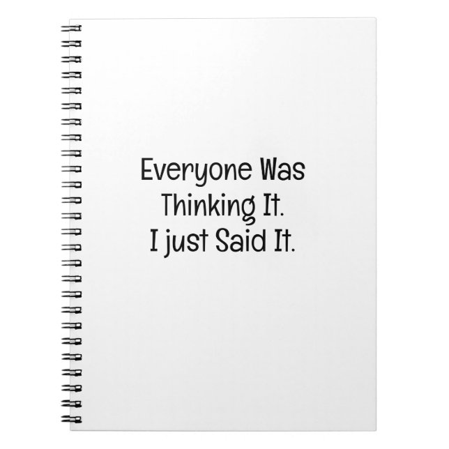 Everyone Thinking It Said It Funny Coworker Notebook (Front)