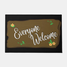 Everyone Welcome doormat (black)
