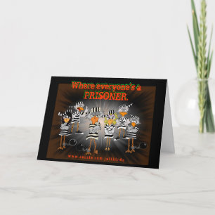 Everyone'a a Prisoner: Halloween Jailbird card