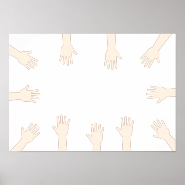Everyone's hands, connecting hands. poster (Front)
