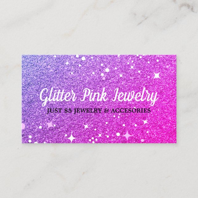 Everything 5 dollar jewellery business card (Front)