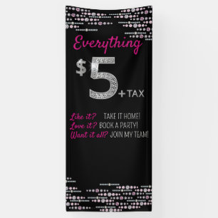 Everything $5 jewelry- Event show pink diamonds Banner