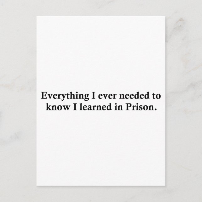 Everything and Prison Postcard (Front)