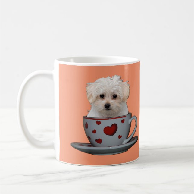 Everything Appears Better With a Cuppa Cute Puppy Coffee Mug (Left)