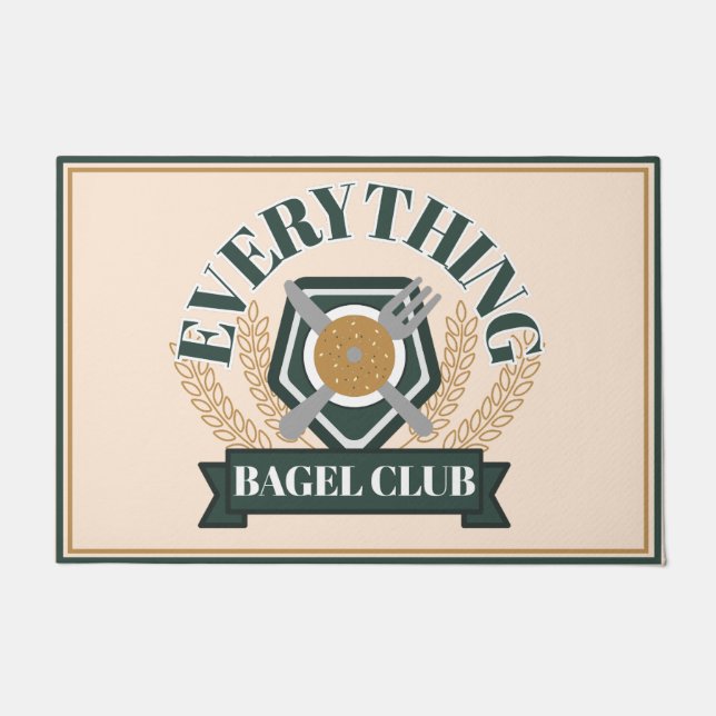Everything Bagel Club Doormat (Front)
