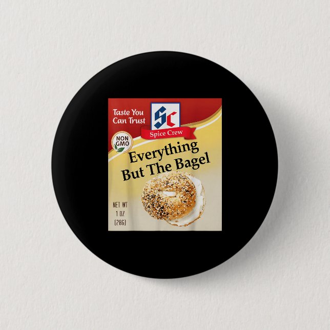 Everything Bagel Condiment Costume Holiday Sce Cos 6 Cm Round Badge (Front)