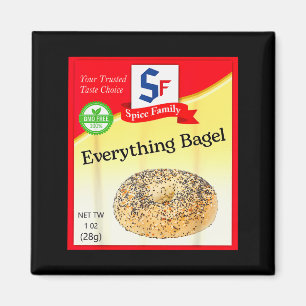 Everything Bagel Condiment Costume Holiday Sce Cos Magnet