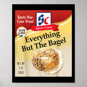Everything Bagel Condiment Costume Holiday Sce Cos Poster