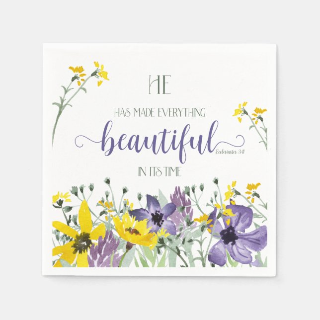 Everything Beautiful - Ecc 3:11 Napkin (Front)