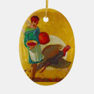 Everything but the turkey ceramic ornament