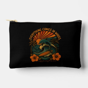 Everything Comes In Waves Retro Accessory Pouch