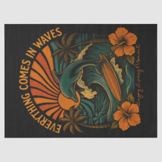 Everything Comes In Waves Retro Tissue Paper