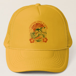 Everything Comes In Waves Retro Trucker Hat