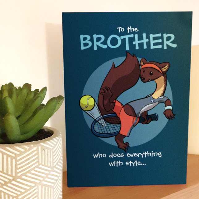 Everything Done with Style Tricky Tennis Cartoon Card (Creator Uploaded)