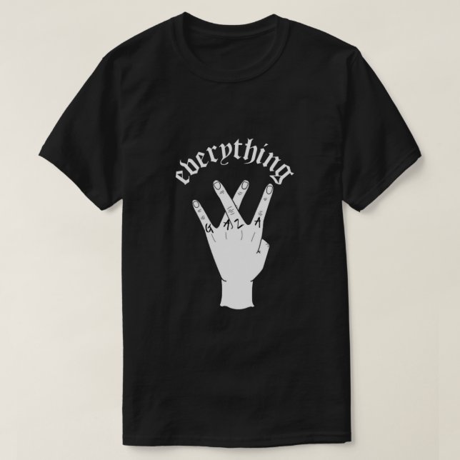 Everything Gaza Black T-Shirt (Design Front)