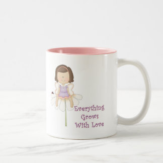 Everything Grows WIth Love Fairy Two-Tone Coffee Mug