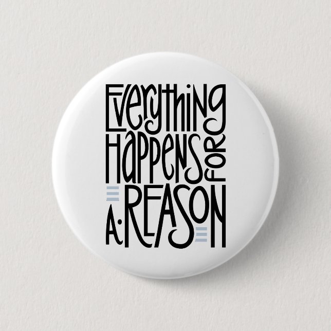 Everything Happens black Button (Front)