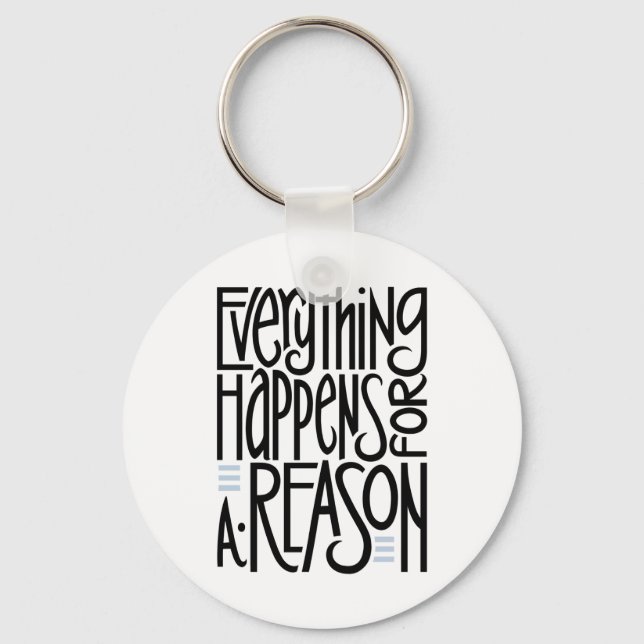 Everything Happens black Keychain (Front)
