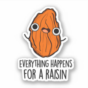 Everything Happens For A Raisin Funny Food Pun 