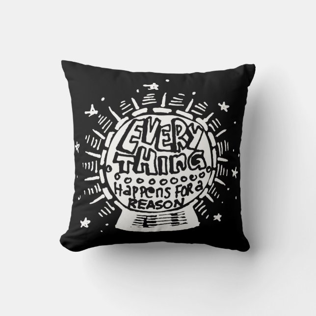 Everything Happens For A Reason Dark Cushion (Front)