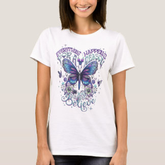 Everything Happens For A Reason PNG, Butterfly Sub T-Shirt