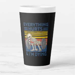 Everything Hurts Weightlifting Ness Gym Gift Latte Mug