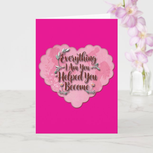 Everything I Am – Soft Floral Typography Art Card (Orchid)