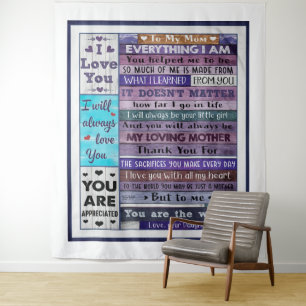 Everything I Am U Helped Me To Be-Daughter To Mum Tapestry