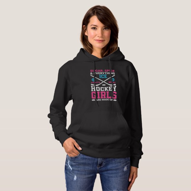 Everything Ice Hockey Girls Hoodie (Front Full)